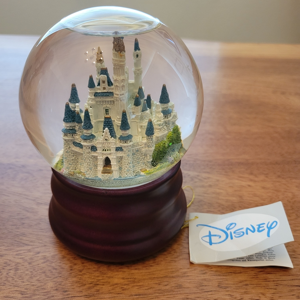 Disney Enchanted Castle Globe with Blue and White Accents
